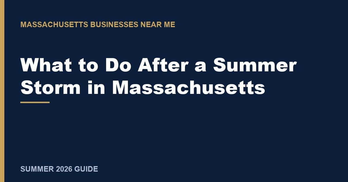 What to Do After a Summer Storm in Massachusetts
