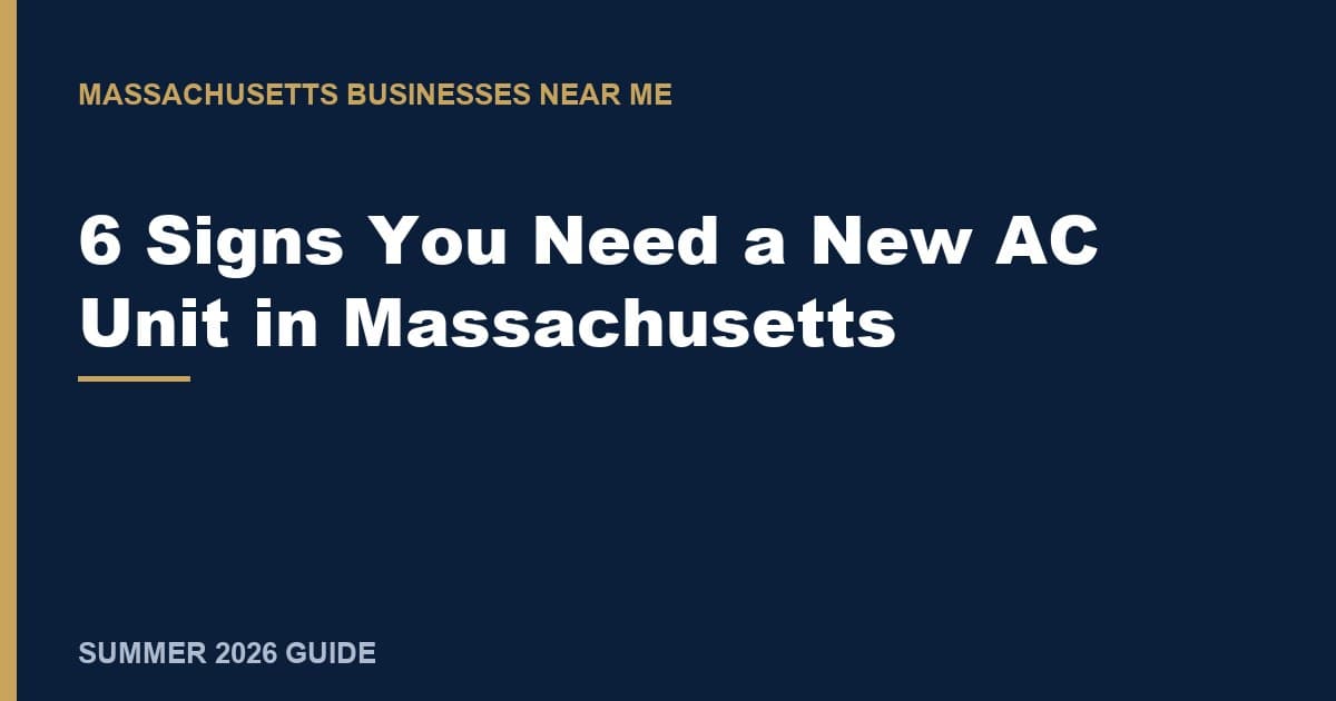 6 Signs You Need a New AC Unit in Massachusetts