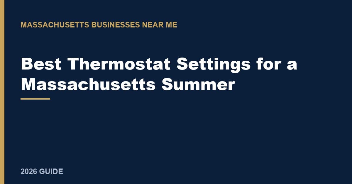 Best Thermostat Settings for a Massachusetts Summer
