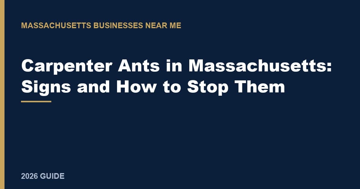 Carpenter Ants in Massachusetts: Signs and How to Stop Them