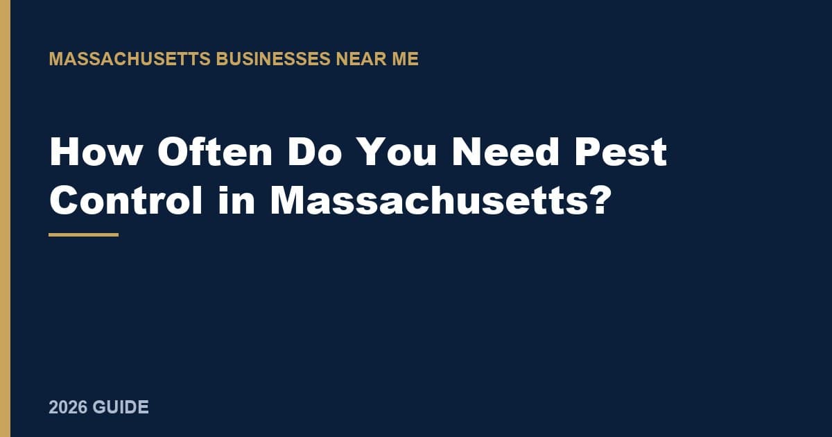 How Often Do You Need Pest Control in Massachusetts?