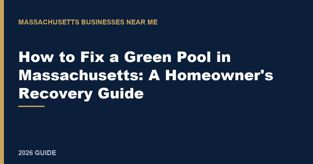 How to Fix a Green Pool in Massachusetts: A Homeowner's Recovery Guide