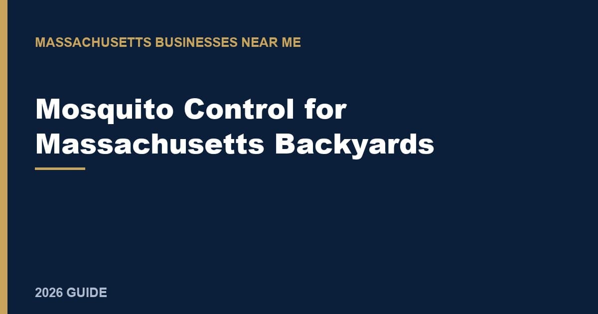 Mosquito Control for Massachusetts Backyards